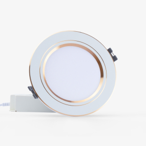 Đèn LED âm trần Downlight AT10 90/8W 4000K viền vàng