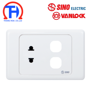 Ổ cắm đơn 2 chấu 16A với 2 lỗ