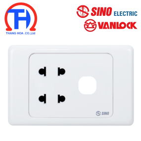 2 ổ cắm 2 chấu 16A với 1 lỗ