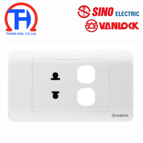 Ổ cắm đơn 2 chấu 16A với 2 lỗ SINO ZLU/XX