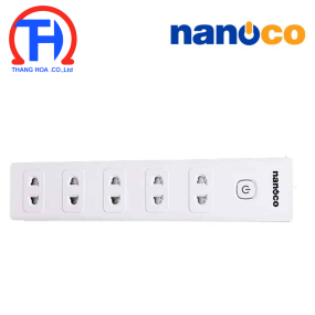 Ổ cắm kéo dài Nanoco NES5215-3 5 lỗ cắm 2 chấu và 1 công tắc 3m 