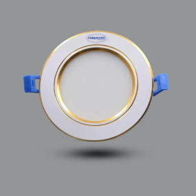 Đèn LED Downlight viền vàng 9W âm trần đổi 3 màu RRDE110L9/CCT
