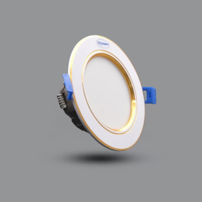 Đèn LED Downlight âm trần viền vàng 7W E110 90/7