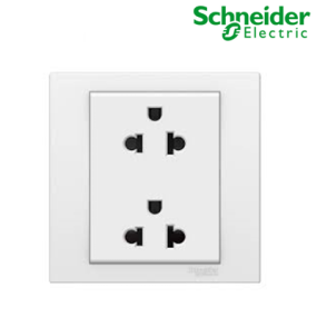 Bộ ổ cắm đôi 3 chấu 16A Vivace KB426UES2_WE_G19