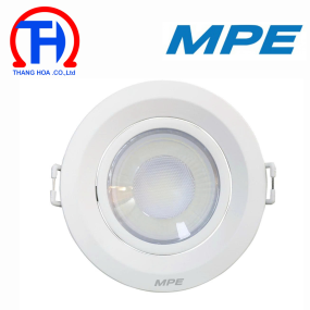 LED MPE DOWNLIGHT ÂM TRẦN CHIẾU ĐIỂM, ĐIỀU CHỈNH HƯỚNG SÁNG, MẶT TRÒN 9W ÁNH SÁNG VÀNG DLA2R-9V