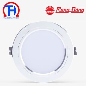 Đèn LED âm trần Downlight AT10 90/8W 6500K viền bạc