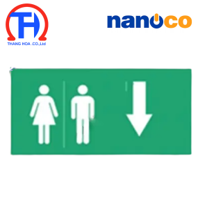 Bảng chỉ hướng cho đèn Exit (toilet, xuống) Nanoco NEXF-TD