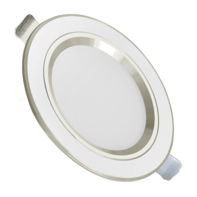 Bộ đèn LED Downlight Điện Quang ĐQ LRD18 viền bạc (12W, Ø110, bầu kín)