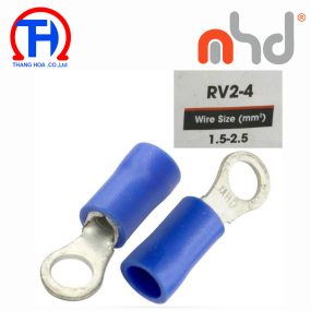 RV2-4 Blue | Đầu cos tròn phủ nhựa màu xanh MHD