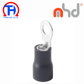 RV3.5-5 Black | Đầu cos tròn phủ nhựa màu đen MHD