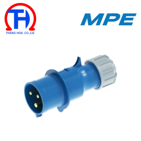 Phích cắm loại di động có kẹp giữ dây 3 cực, 32A, IP44 mã MPN2-023