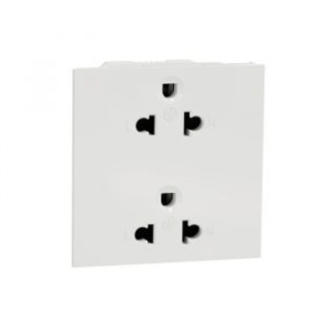 Ổ cắm đôi 3 chấu 16A size E Schneider M3T426UST2_WE