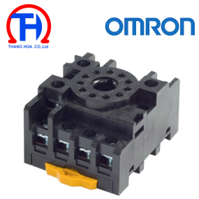 Đế relay OMRON PF113A-E Số chân cắm: 11; Chân pin tròn; 10A; 300VAC; Lắp thanh ray DIN; Bắt vít