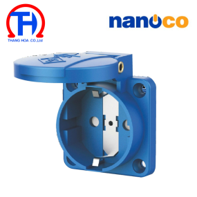 Ổ CẮM ÂM CÓ NẮP 2P-16A NANOCO (NIS105-0B)