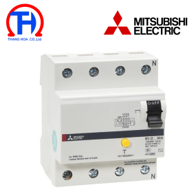 CB chống rò 4 cực 63A 30mA Mitsubishi  