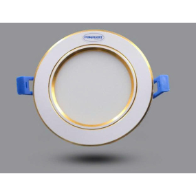 Đèn LED Downlight viền vàng 7W âm trần đổi 3 màu RRDE100L7/CCT