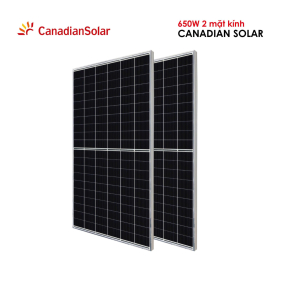 TẤM PIN NĂNG LƯỢNG MẶT TRỜI Canadian Solar 650W 2 MẶT KÍNH 
